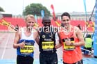 From left to right: Marius Ionescu 3rd, Stephen Kiprotich winner and Matty Hynes 2nd inthe BUPA Great North 10k. Photo: David T. Hewitson/Sports for All Pics